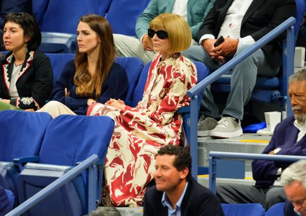 Bee Shaffer and Anna Wintour at the US Open in New York on Sept. 3